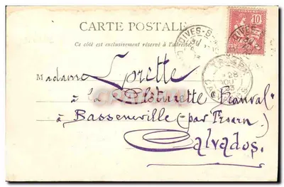 Dives. Kościół, portal — G. Barrière, wydawca, nr 17001 — Rewers