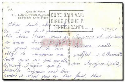 Côte de Nacre — La Pendule sur la Digue — Éditeur Eldé, n°71 — Reverso