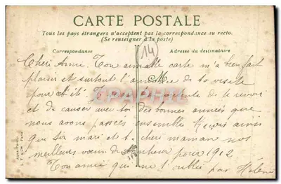 Luc-sur-Mer — A Digue — editor L.V. & Cie, Paris, n° 1552 — Verso