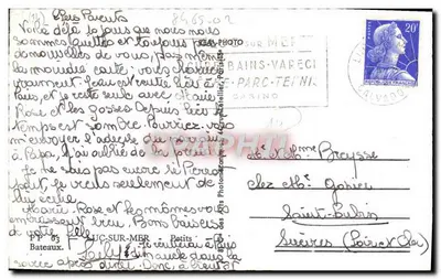 Barche — Porto di Bains-Verte — editore C.O.P. n°8465-02 — Verso