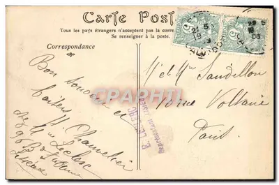 Lisieux — Widok na Touques i Katedrę Świętego Désir — wydawca nieznany, nr serii 53 — Rewers