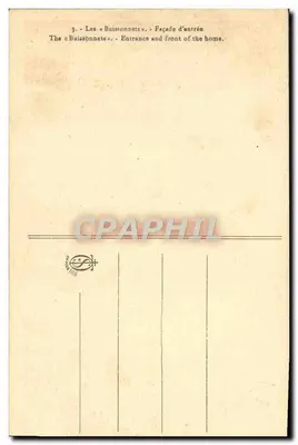 Les Buissonnets — Fachada de entrada — n°3 — Verso