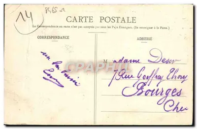 Lisieux — Vista geral tirada do Monte Cassin — editor anônimo, n° 22 — Verso