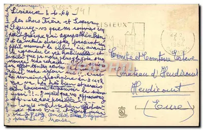 Castelo de Heudicourt — Lisieux — editor não identificado — Verso