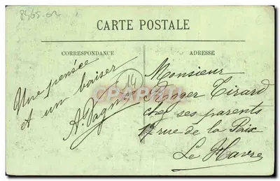 Lisieux — Widok na Touques i Katedrę św. Désir — LL — Rewers