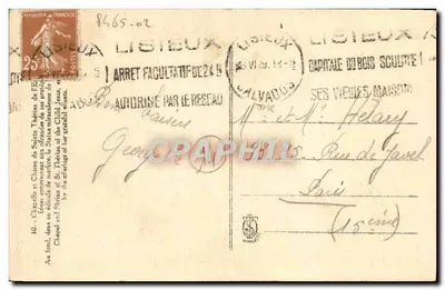 Kaplica i relikwiarz św. Teresy z Lisieux — wydawca anonimowy, n° 10 — Rewers
