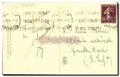 De Kapel van de Carmelieten — Lisieux — Uitgever Denost, n°40 — Achterkant