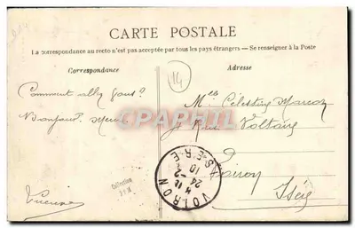 A Normandia — Coifas do passado — Lisieux — Bilhete postal antigo n°41 — Verso