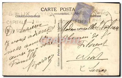 Lisieux — Processão na Rue de Livarot — Édition du Rosaire — Verso