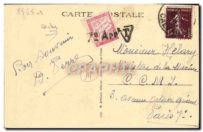 Lisieux — Stare domy na placu Halle-au-Beurre — G. Artigaud, wydawca, nr 56 — Rewers