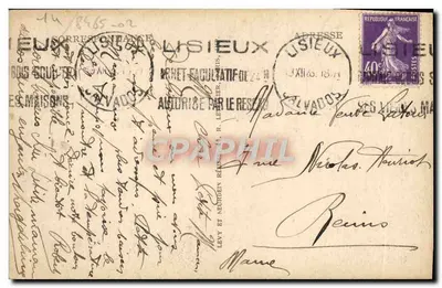 Lisieux — Velhas Casas da Rue Victor-Hugo — Edição Maurice Duvey — Verso