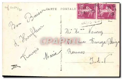 Lisieux — Stare domy i ulica w Char — Wydawnictwo Cigogne, n°66 — Rewers