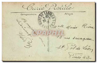 Lisieux — Widok z Punktu Widoku — Wydawnictwo Artystyczne, Albert Grante, Lisieux — Rewers
