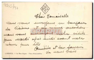 A Basílica de Lisieux — Vista geral — BTL Paris — Verso