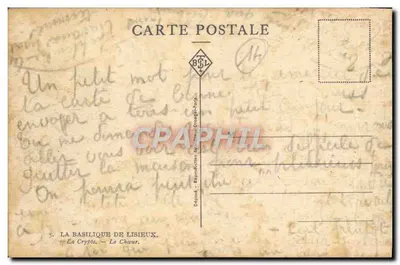 A Basílica de Lisieux — O Coro — Editor B.T.L. — Verso