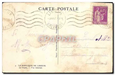 A Basílica de Lisieux — A Cripta — Vista Geral — Depósito: Reprodução Proibida — Draeger-Paris — Verso