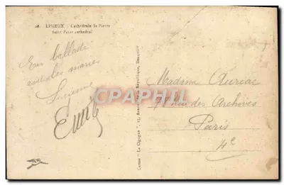 Lisieux — Katedra Świętego Piotra — Karty 'La Cigogne', n°28 — Rewers