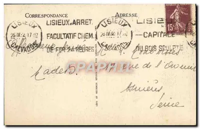 Lisieux — A Igreja de São Pedro e Velha Casa do Século XVI — LL — Verso