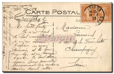 Lisieux — Stare domy na Rue aux Fées — XVII wiek — Wyd. Maurice Duvey, Lisieux — Rewers