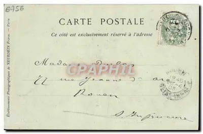 Lisieux — Stare domy na ulicy Grande-Rue — Albert GRENTÉ, Książnica i Papierownia, 10, Rue Pont-Mortain — Rewers