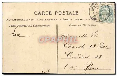 Luc-sur-Mer (Calvados) — Wzrosła woda — J. Becchét, wyd. Carn. Déposé — Rewers
