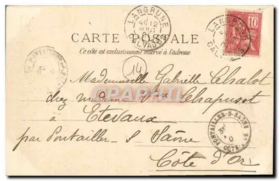 Langrune — Plaża — Hotel du Petit Paradis — J. Bretchet, wydawca, nr 38 — Rewers