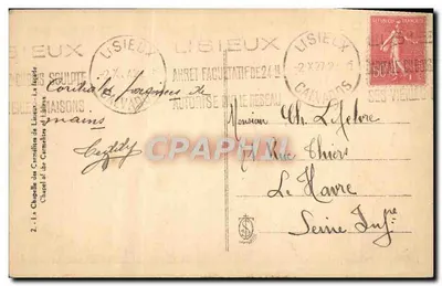 Capela das Carmelitas de Lisieux — Lisieux — Verso