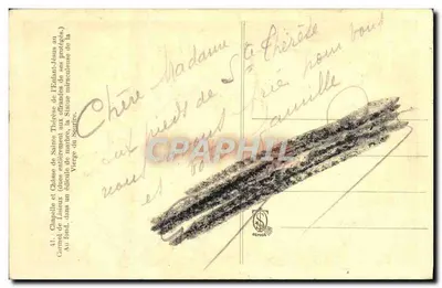 Kaplica i chrzciel St. Teresy z Dziecka Jezusowego — Carnal de Lisières — Matka Boża Uśmiechu — Rewers