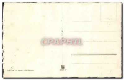 Lisieux - A Igreja de São Jacó — n° 3017 D — Verso