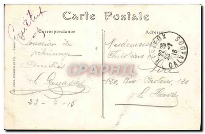 Lisieux (Calvados) — Tumba da Serva de Deus Irmã Thérèse da Criança Jesus, desde sua exumação em 6 de setembro de 1910 — ND. Fot. Neudrein & Cie — Verso