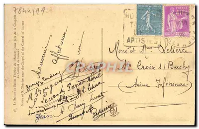 Estátua de Santa Térèsa da Criança Jesus — Capela do Carmelo de Lisieux — editor não visível — Verso