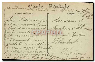 Lisieux — Place de la République, le Marché aux Chevaux — ND Phot, n°153 — Verso