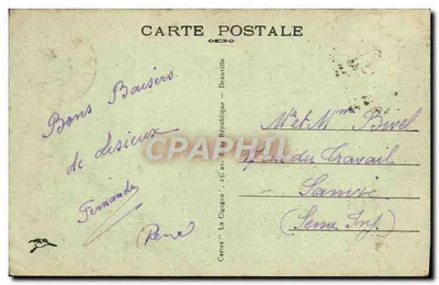 Lisieux — Place Victor-Hugo — éditeur 'Cartes "La Cigogne"' — Verso