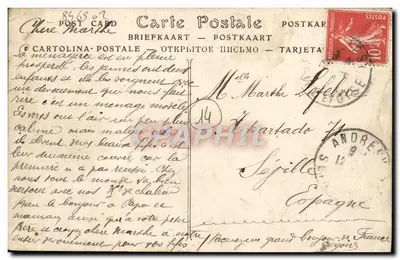 Lisieux — Plac Thiers i Katedra — ND Phot. — Rewers