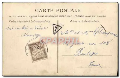 Lisieux — Vista de la Grande Rue — La Tarjeta postal antigua n°2827 — Reverso
