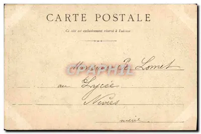 LISIEUX — Stare domy na placu Marché au Beurre — Kawiarnia Buisson — Rewers