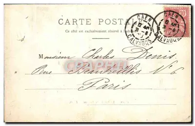 Caen — Pałac Sądowy — L. D. — Rewers
