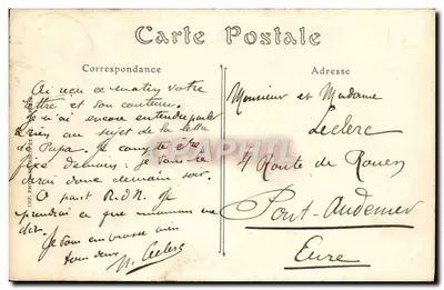 Caen — Widok na Lycée, dawniej Salle des Gardes, która dawniej była częścią Abbatii aux Hommes i nazywana również Salle des États de Normandie — ND. Fotografia — Rewers