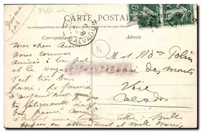 Brzegi Orny — Przystań statku z Havru — CAEN (Calvados) — Rewers