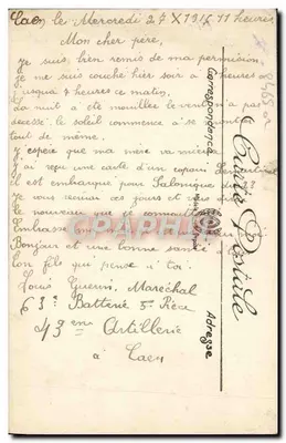 CAEN — Pole wyścigowe — Widok z Grand Cours — LL. — Rewers