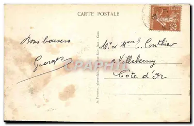 Caen - A Nova Postagem — editor A. Froment, Rue Saint-Jean — Verso