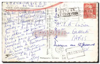 Abbaye aux Dames — Caen — Wydawnictwo 'LA CIGOGNE' — Rewers