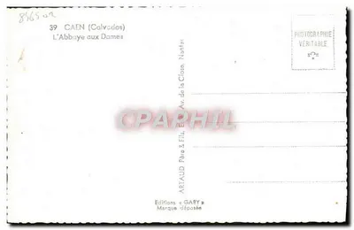 Caen — A Abadia das Senhoras — Edições Gaby — Verso