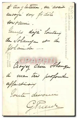 Katedra Coutances — widok klasztoru i wież — Gaby, Nantes — Rewers