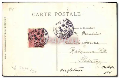 Deauville — O Estaleiro dos Yates e o Farol — L'Imprimerie Nouvelle Photographique, Paris, n°84 — Verso