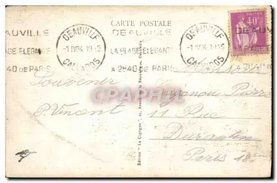 Deauville, La Plage Fleurie — Il Nuovo Bacino — Edizione 'La Plage Elegante' n°46 — Verso