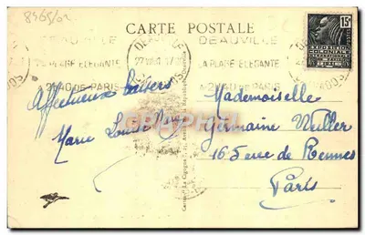 Deauville, a Praia das Flores — O Novo Bassin — editor não visível, n° 46 — Verso