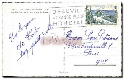 Deauville-Trouville — os Veleros entrando no Estuário — C.A.P. Réal-Photo — Verso