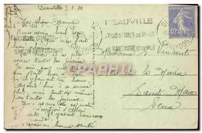 Deauville - Plaża kwitnąca - Kasyno - Sala restauracji — Rewers