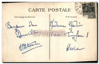 Deauville — A Praia das Flores, Hotel Normandy-Hôtel — G. F., Le Havre — Verso